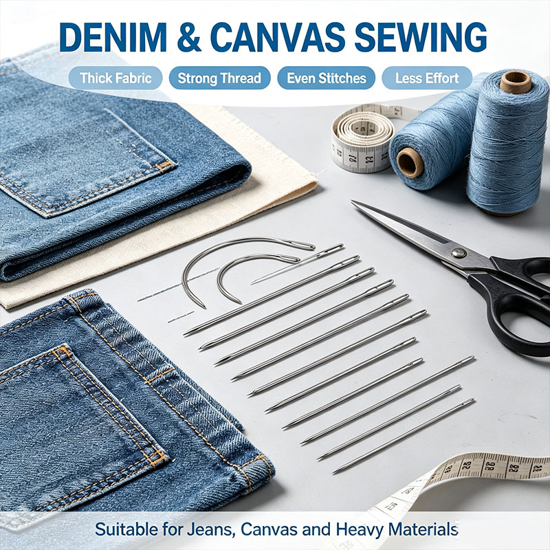 Leather Needle Heavy - DIY Hochleistungs-Ledernadeln mit Gebogener Spitze, Vielseitig