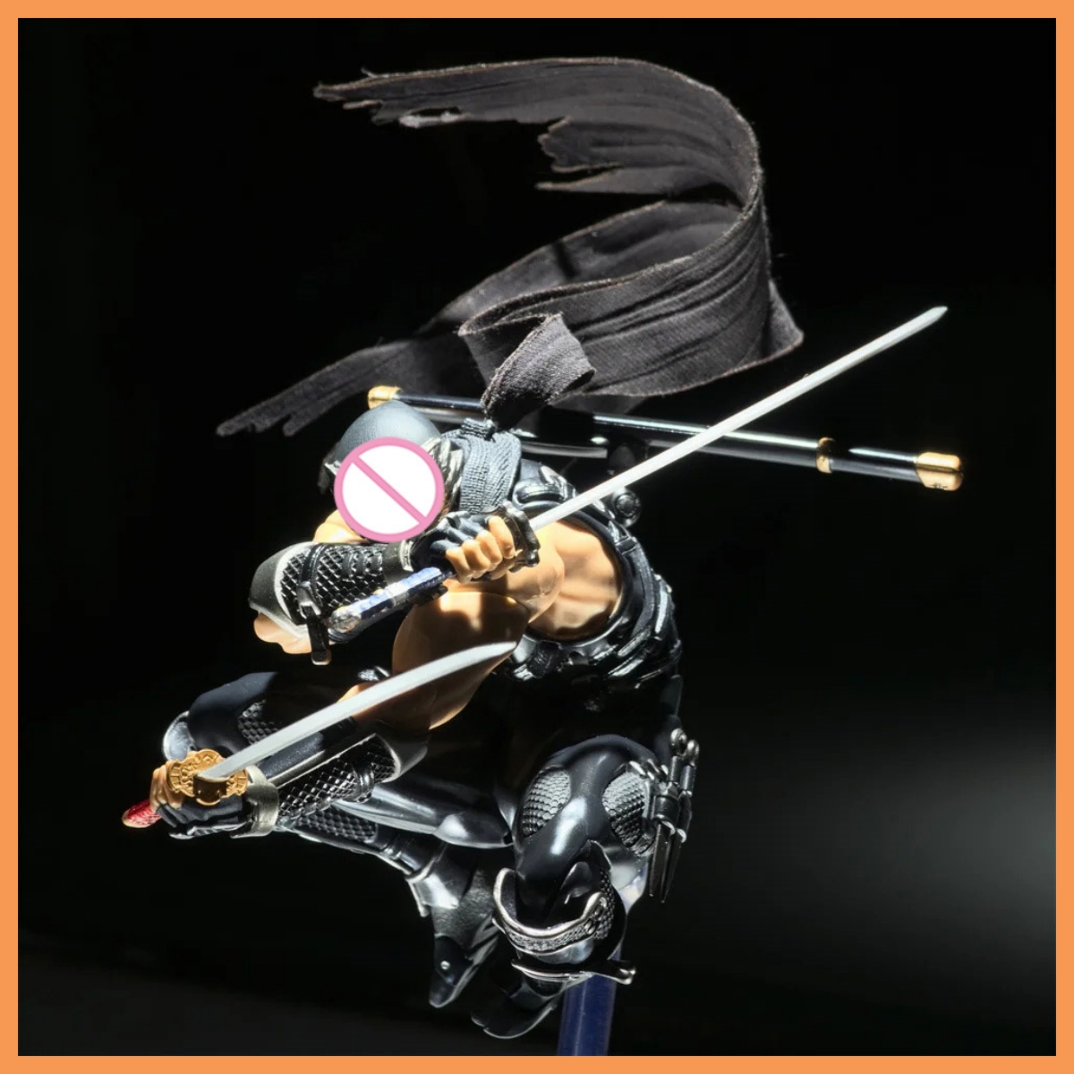 Sewing By - Handgefertigte japanische Ninja-Spielfiguren im Maßstab 1:12,