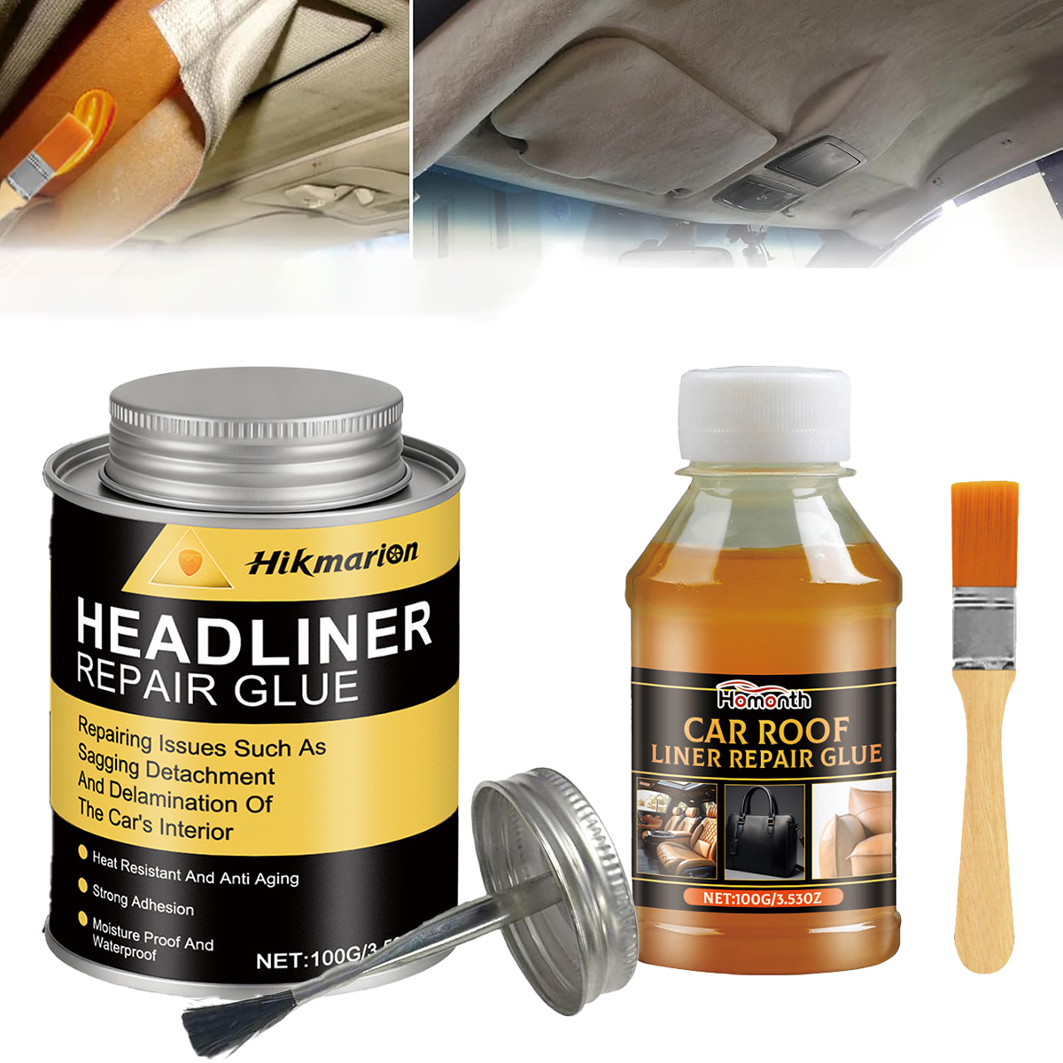Fabric Glue Bond - Dachhimmel-Reparaturkleber 100ml Starker Haftkleber für Dachhimmel