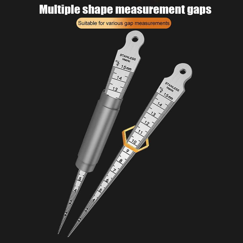 Seam Gauge Metal - 1-15 mm Edelstahl-Kegelmesslehre, Fühlerlehre für Innendurchmesser,