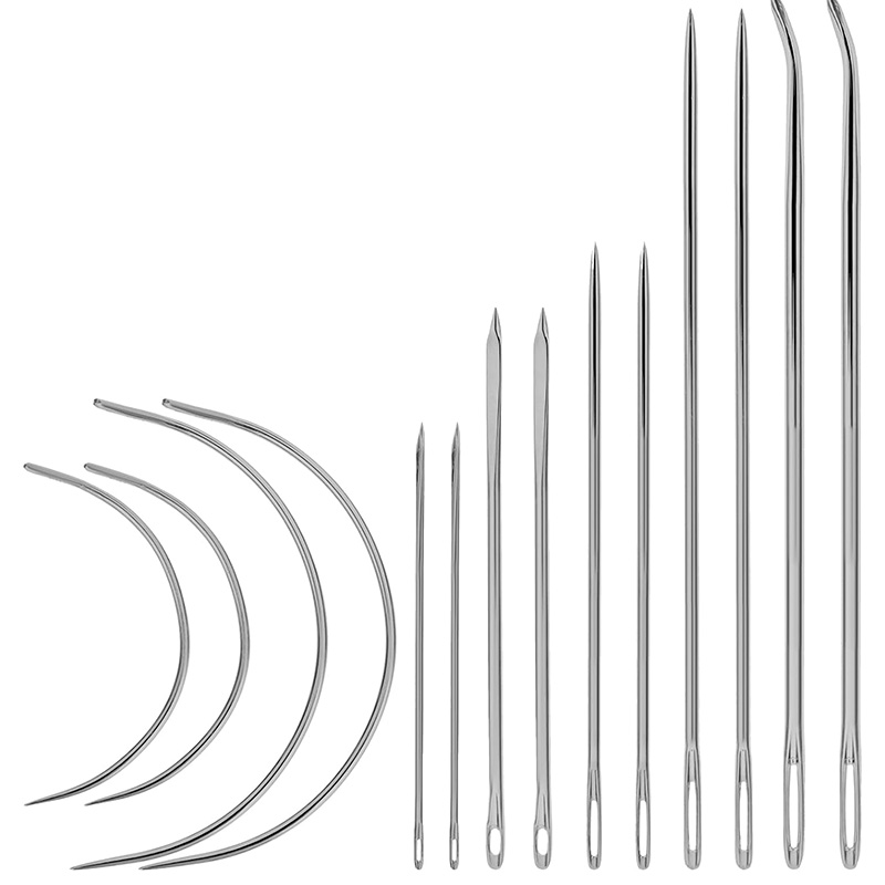 Leather Needle Heavy - 14-teiliges Hochleistungs-Handnähset für Leder, Nadeln für