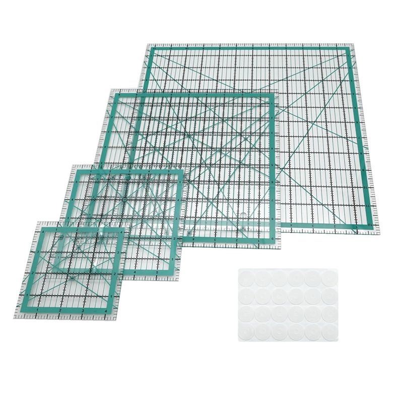 Quilting Ruler Square - AEE4-Quilt-Lineale, 4 quadratische Quilt-Vorlagen, Acryllineale mit