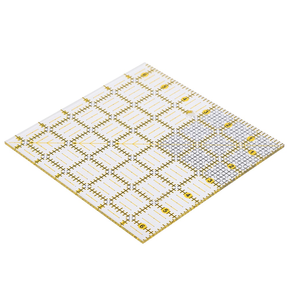Quilting Ruler Square - Langlebiges 6,5x6,5 Zoll Quadratisches Quiltlineal Transparente