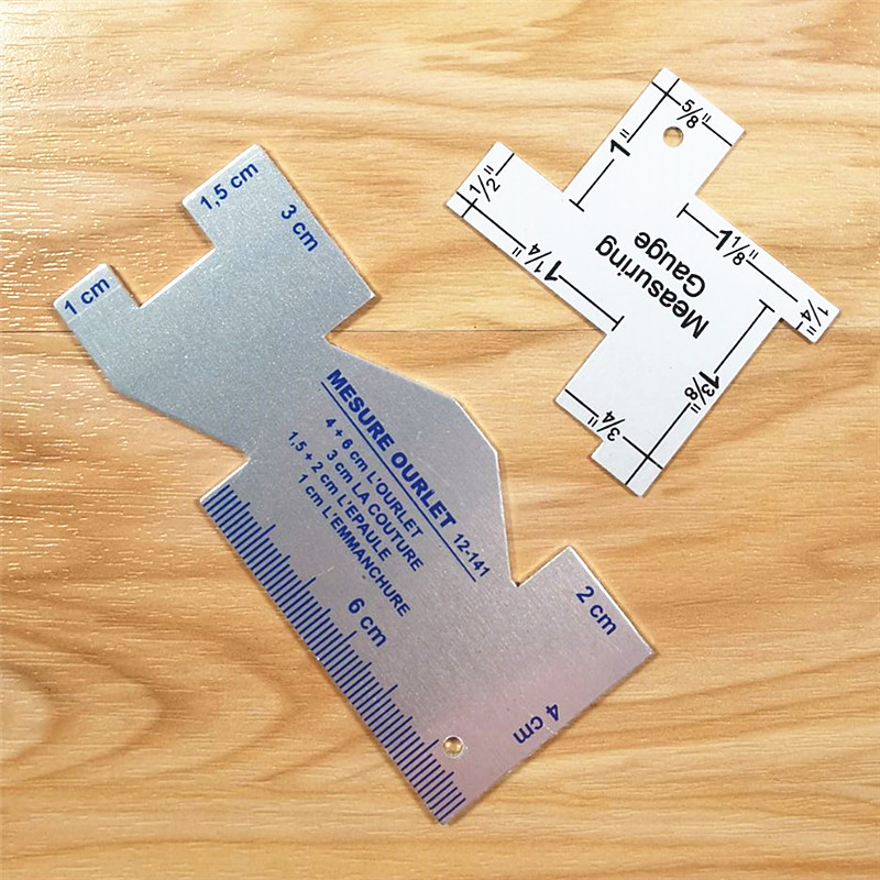 Seam Gauge Metal - Präzisionsnahtmesslehre Metall Quilt Lineal Vorlage Nählineal