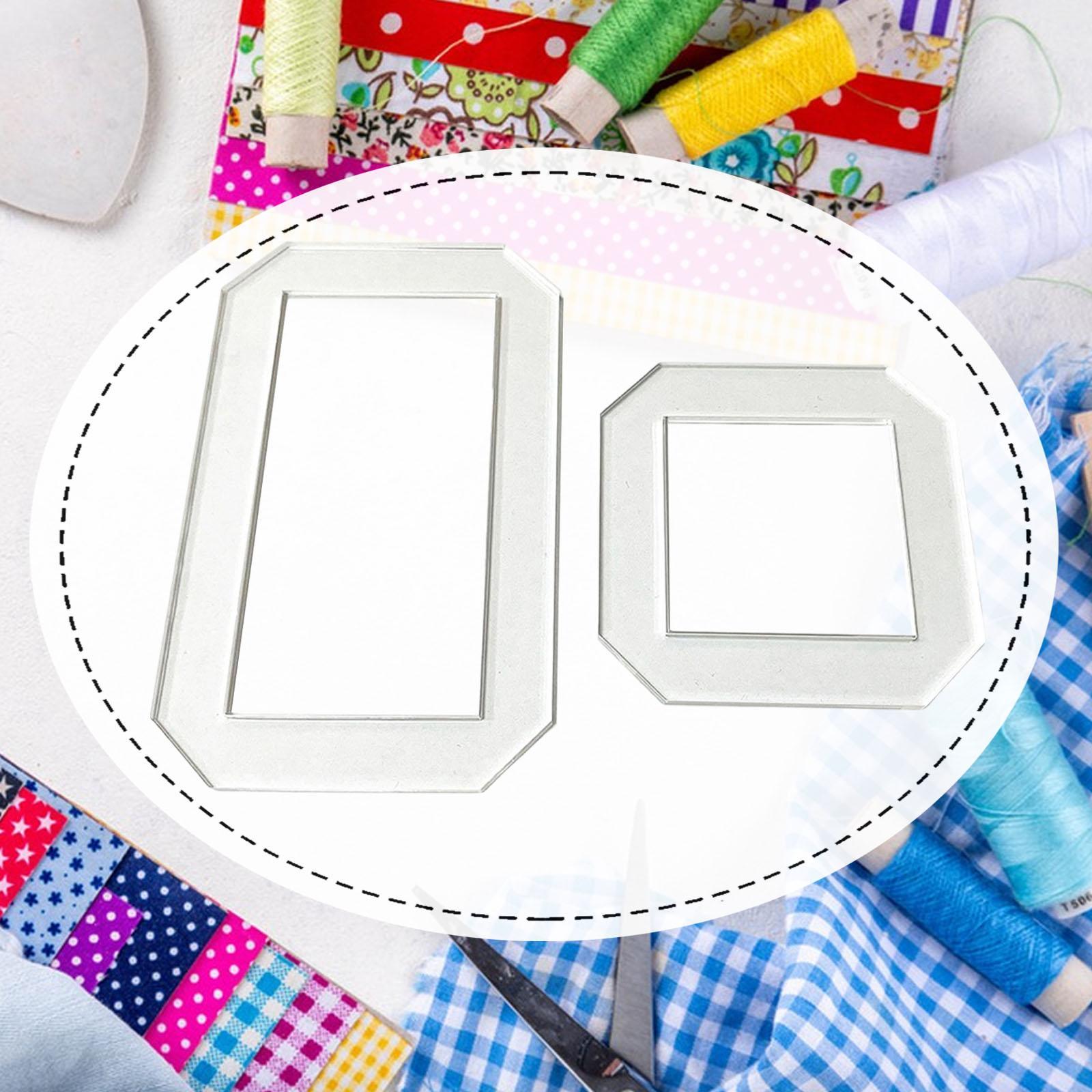 Quilting Ruler Square - 2 Stück Quilt-Schablonen, Quilt-Schablonen, Lineale, einfach