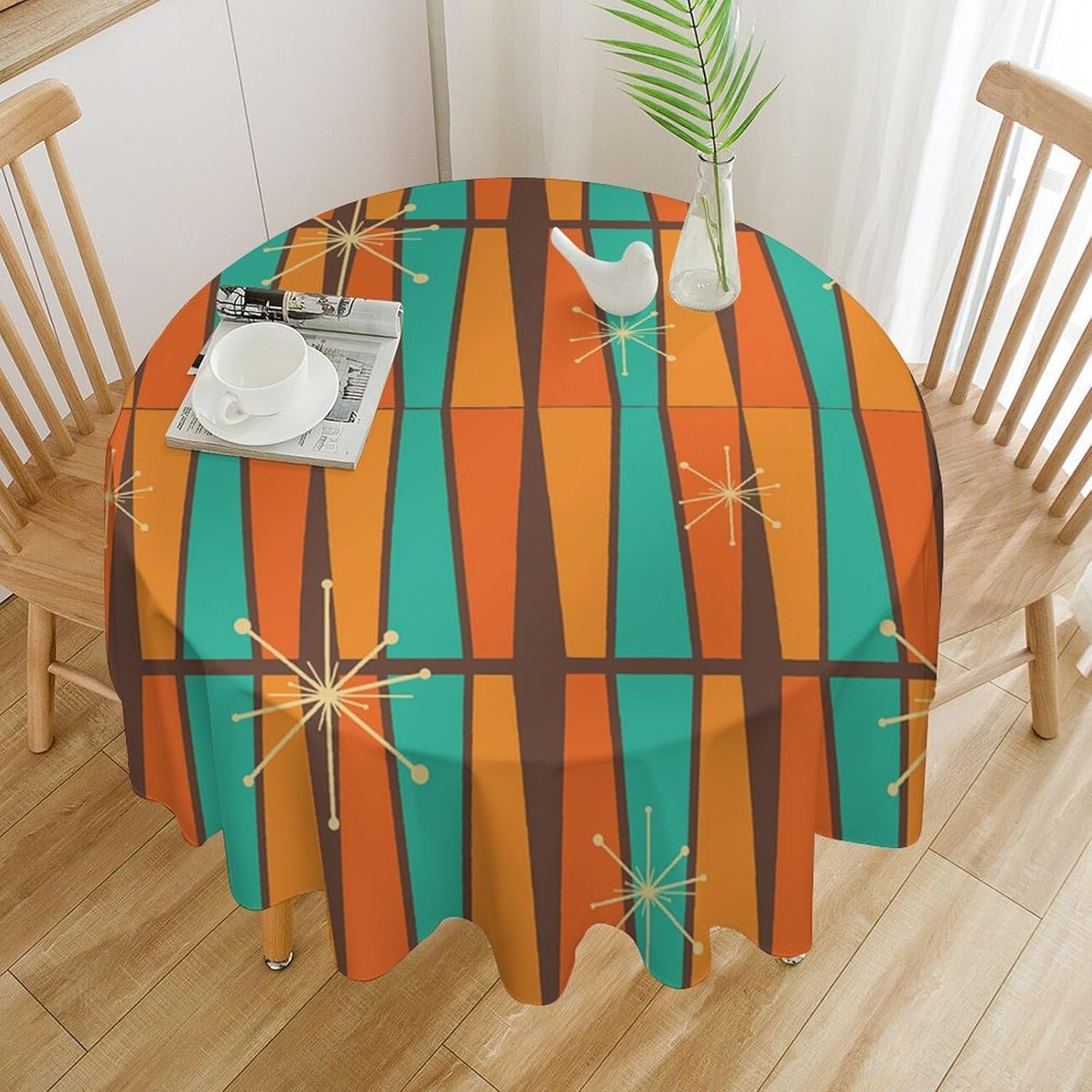 Mid-Century Modern Orange-Gelb – Century Textile & Sewing Supply Hours Bewertung und Preis