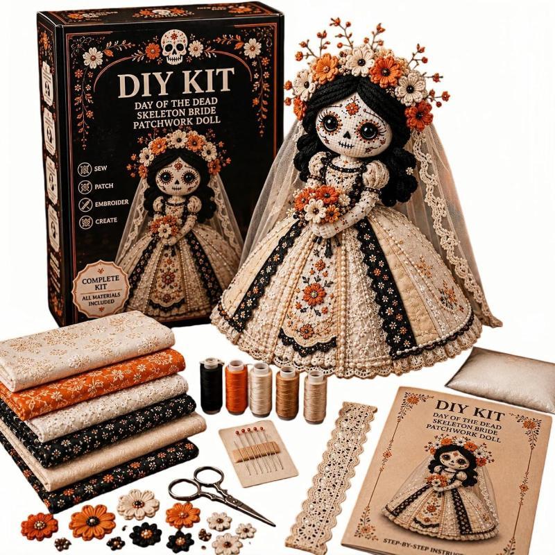 Neues Day of the Dead Patchwor – Textile Sewing Kit Bewertung und Preis