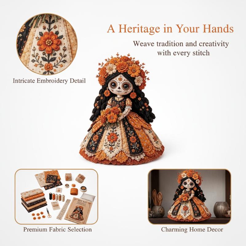 Neues Day of the Dead Patchwor – Textile Sewing Kit Bewertung und Preis