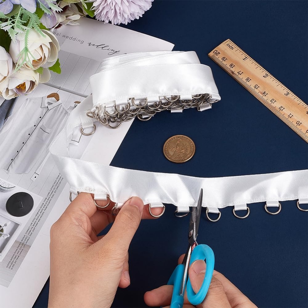 4 Yards weißer Ösenbesatz mit  – Sewing Garments Bewertung und Preis