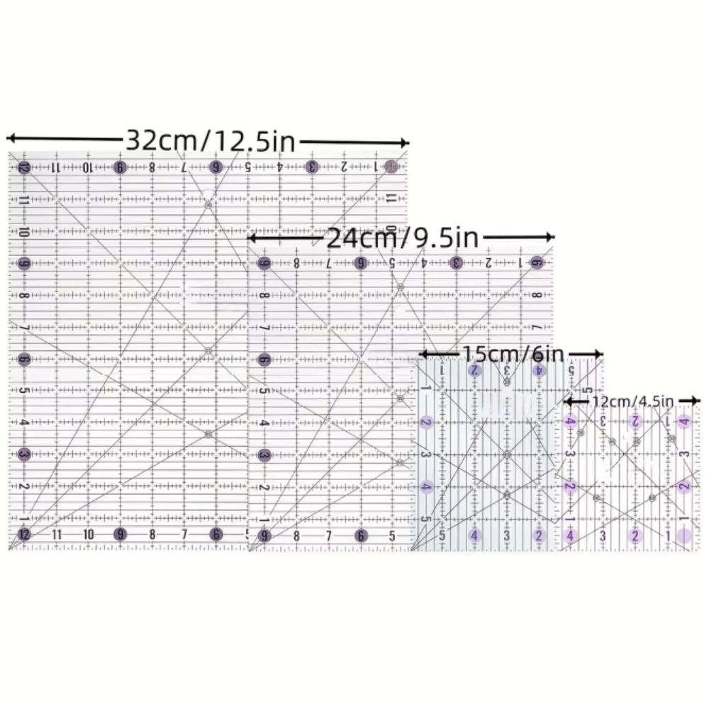4-teiliges quadratisches Acryl – Quilting Ruler Square Bewertung und Preis