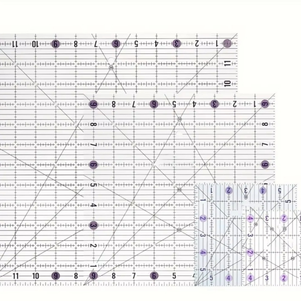 4-teiliges quadratisches Acryl – Quilting Ruler Square Bewertung und Preis