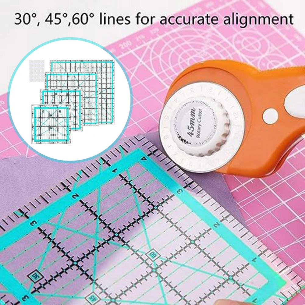 4 Stück Acryl-Quilt-Lineal, qu – Quilting Ruler Square Bewertung und Preis