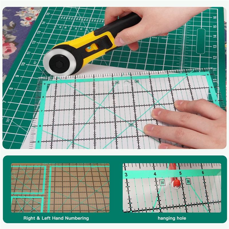 J1UL1N 4-teiliges quadratische – Quilting Ruler Square Bewertung und Preis