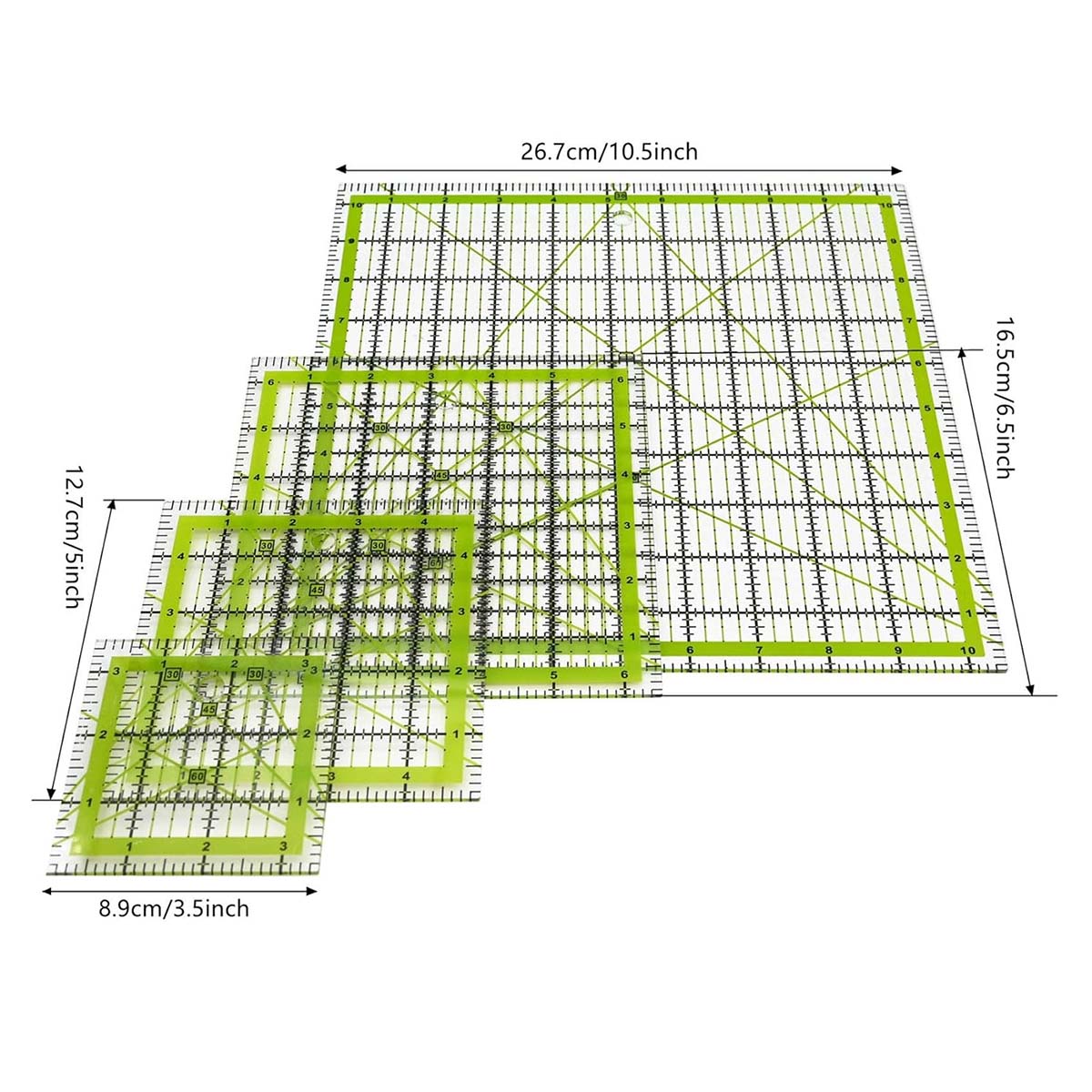 4-teiliges Acryl-Quadrat-Quilt – Quilting Ruler Square Bewertung und Preis