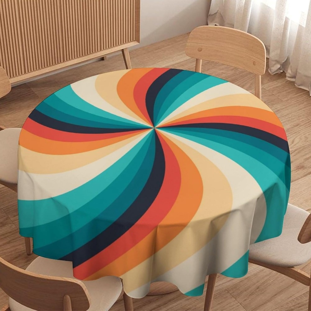 Vintage Groovy Swirl runde Tis – Century Textile & Sewing Supply Hours Bewertung und Preis
